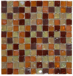 1 x 1 Aquarius Wine Square Glass Mosaic Tile-Glass Mosaic-American Tile Depot