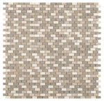 1 x 2 Garnet Brick Swiss Beige Mosaic Wall Tile-Mixed Mosaic-American Tile Depot