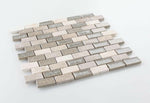 1 x 2 Garnet Brick Swiss Beige Mosaic Wall Tile-Mixed Mosaic-American Tile Depot