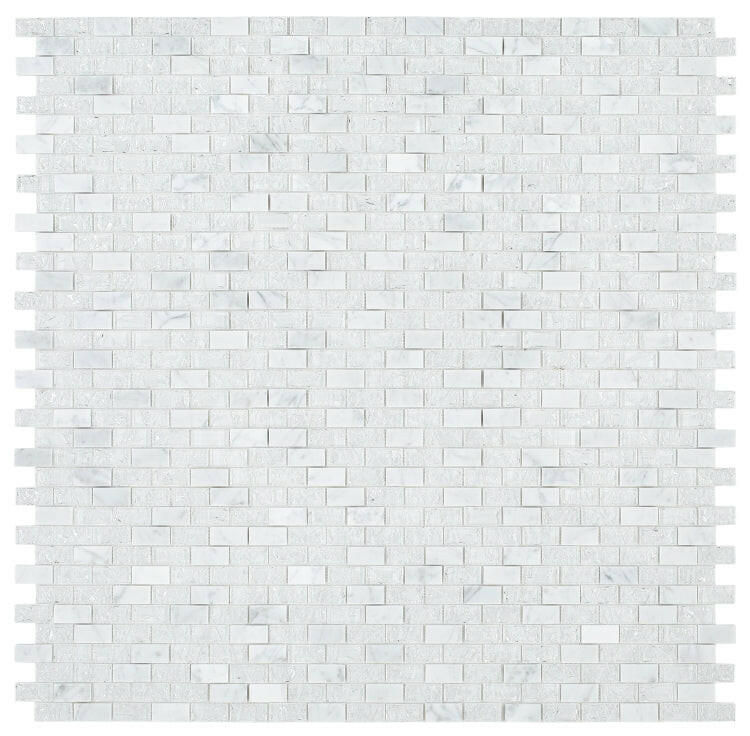 1 x 2 Iceberg Brick Mosaic Wall Tile-Mixed Mosaic-American Tile Depot