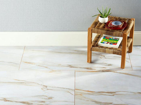 24 X 24 Statuario Nice Polished Marble Look Porcelain Tile