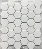 Thassos White Marble Polished 2" Hexagon Mosaic Tile