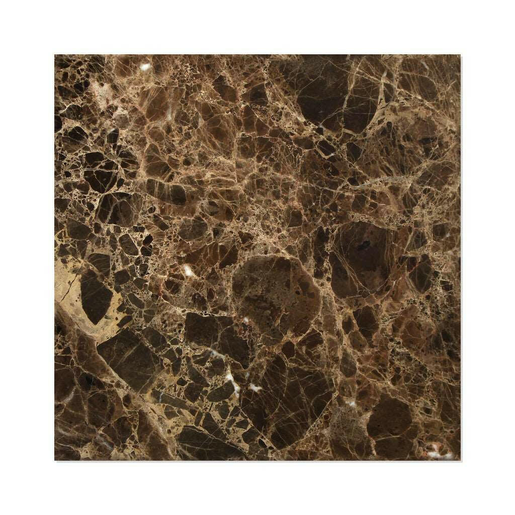 12 X 12 Emperador Dark Marble Polished Field Tile