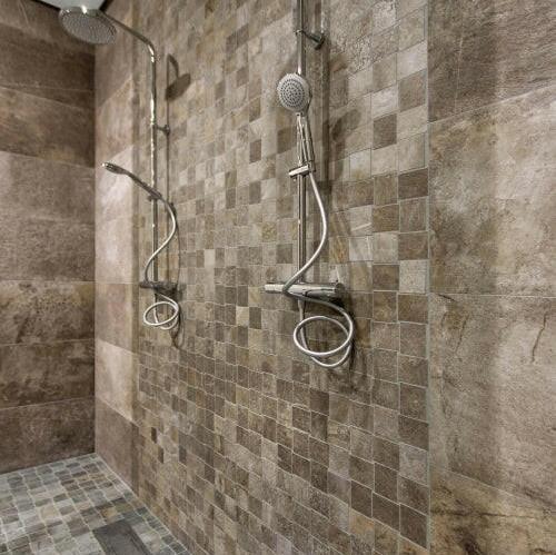 12 X 12 HCL Climb Gray Mosaico Matte Travertine Look Porcelain Tile-Porcelain Mosaic-American Tile Depot