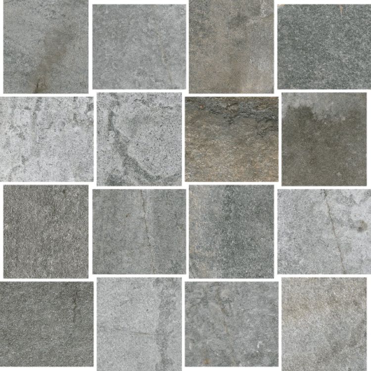 12 X 12 HCL Climb Gray Mosaico Matte Travertine Look Porcelain Tile-Porcelain Mosaic-American Tile Depot