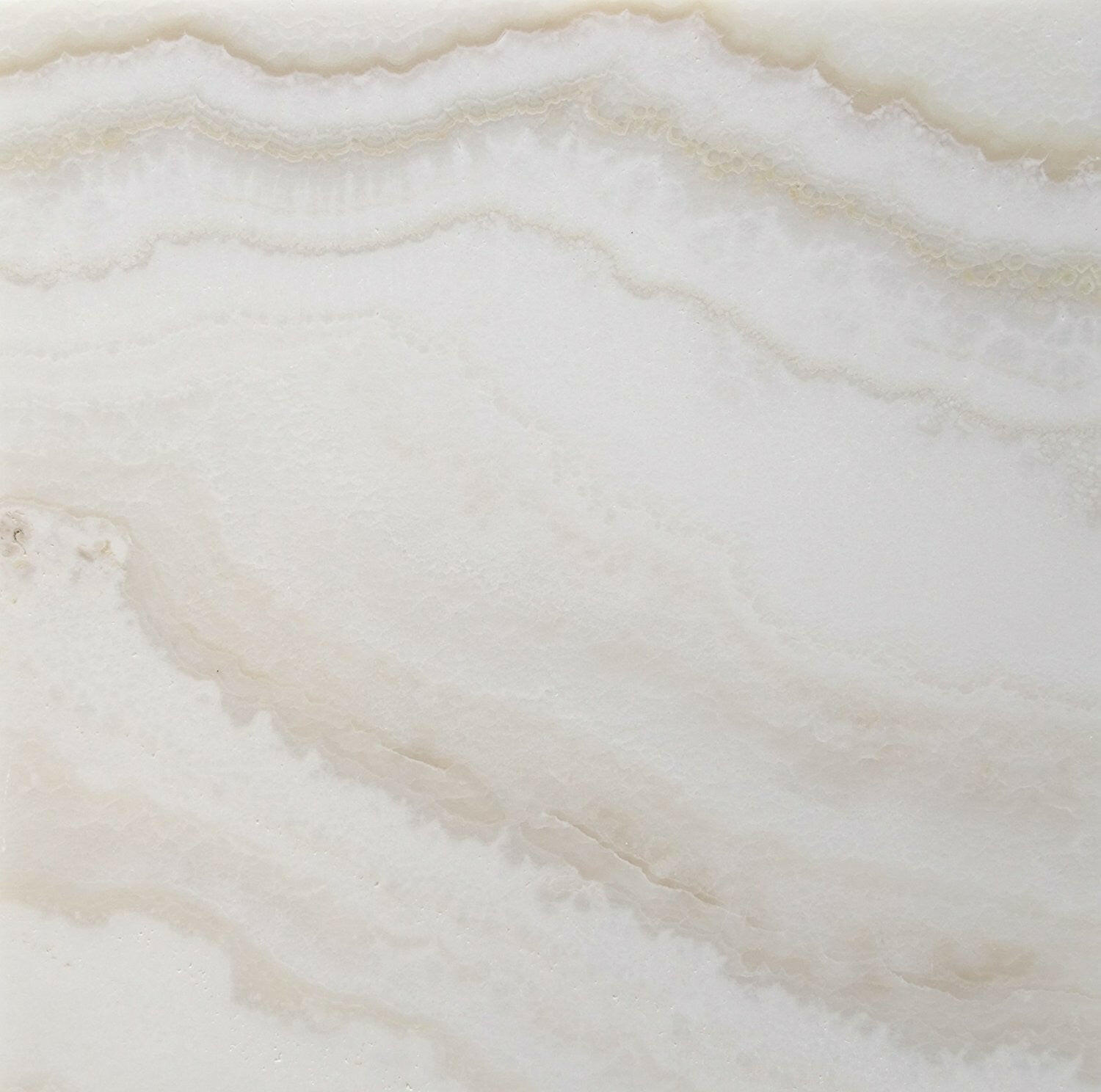 12 X 12 Premium White Onyx VEIN-CUT Polished Field Tile-Onyx Tile-American Tile Depot