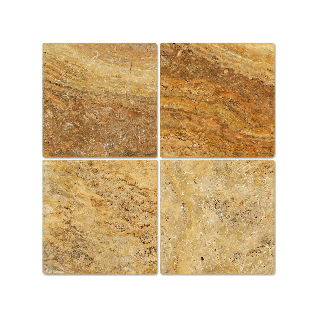 12 X 12 Scabos Travertine Tumbled Field Tile-Travertine Tile-American Tile Depot