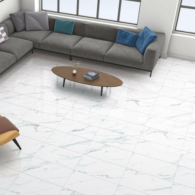 12 X 24 AGL Carrara Marble Look Matte Porcelain Tile