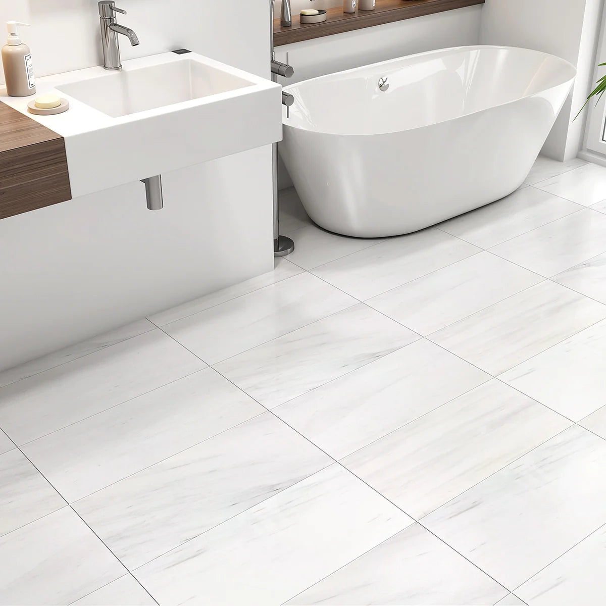 12 X 24 Bianco Dolomite Honed Tile-Dolomite - Large Formate-American Tile Depot