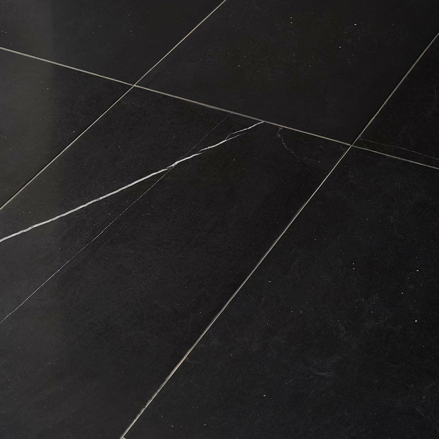 12 X 24 Black Marquina Marble Polished Tile-Marble Tile - Large Formate-American Tile Depot