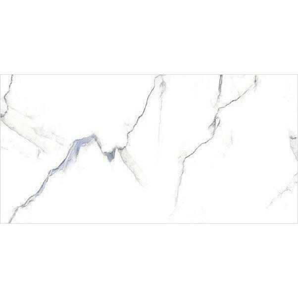 12 X 24 Calacatta Aqua Polished Marble Look Porcelain Tile-PORCELAIN-Large Format-American Tile Depot