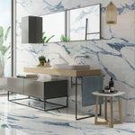 12 X 24 Calacatta Blue Matte Marble Look Porcelain Tile-PORCELAIN-Large Format-American Tile Depot