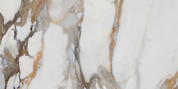 12 X 24 Calacatta Bold Polished Marble Look Porcelain Tile-PORCELAIN-Large Format-American Tile Depot