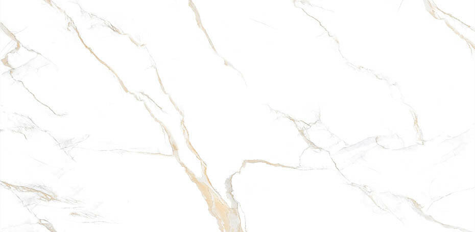 12 X 24 Calacatta Gold Polished Marble Look Porcelain Tile-PORCELAIN-Large Format-American Tile Depot