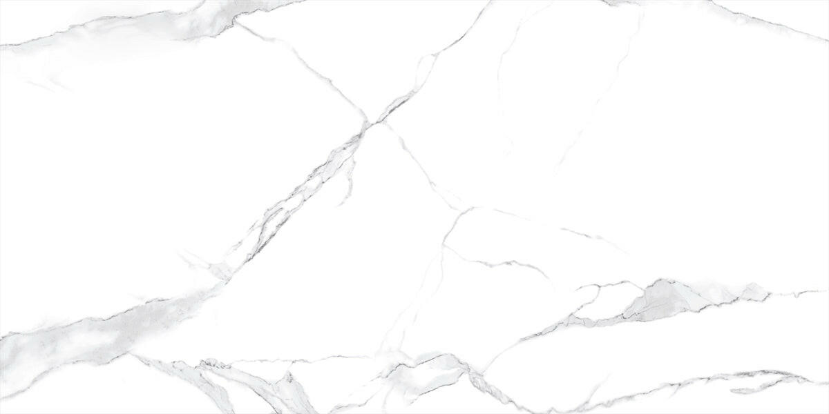 12 X 24 Calacatta White Polished Marble Look Porcelain Tile-PORCELAIN-Large Format-American Tile Depot