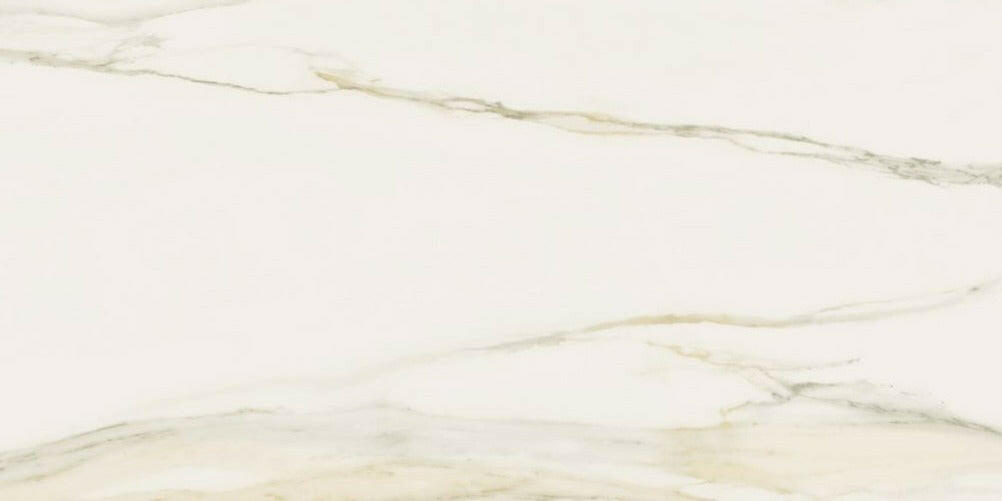 12 X 24 Classici Calacatta Gold Glossy Marble Look Porcelain Tile-PORCELAIN-Large Format-American Tile Depot