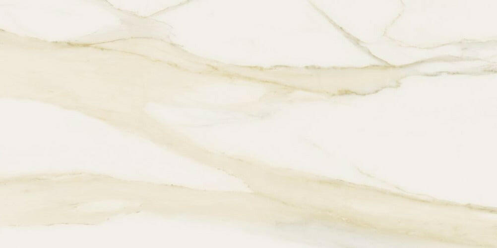 12 X 24 Classici Calacatta Gold Glossy Marble Look Porcelain Tile-PORCELAIN-Large Format-American Tile Depot