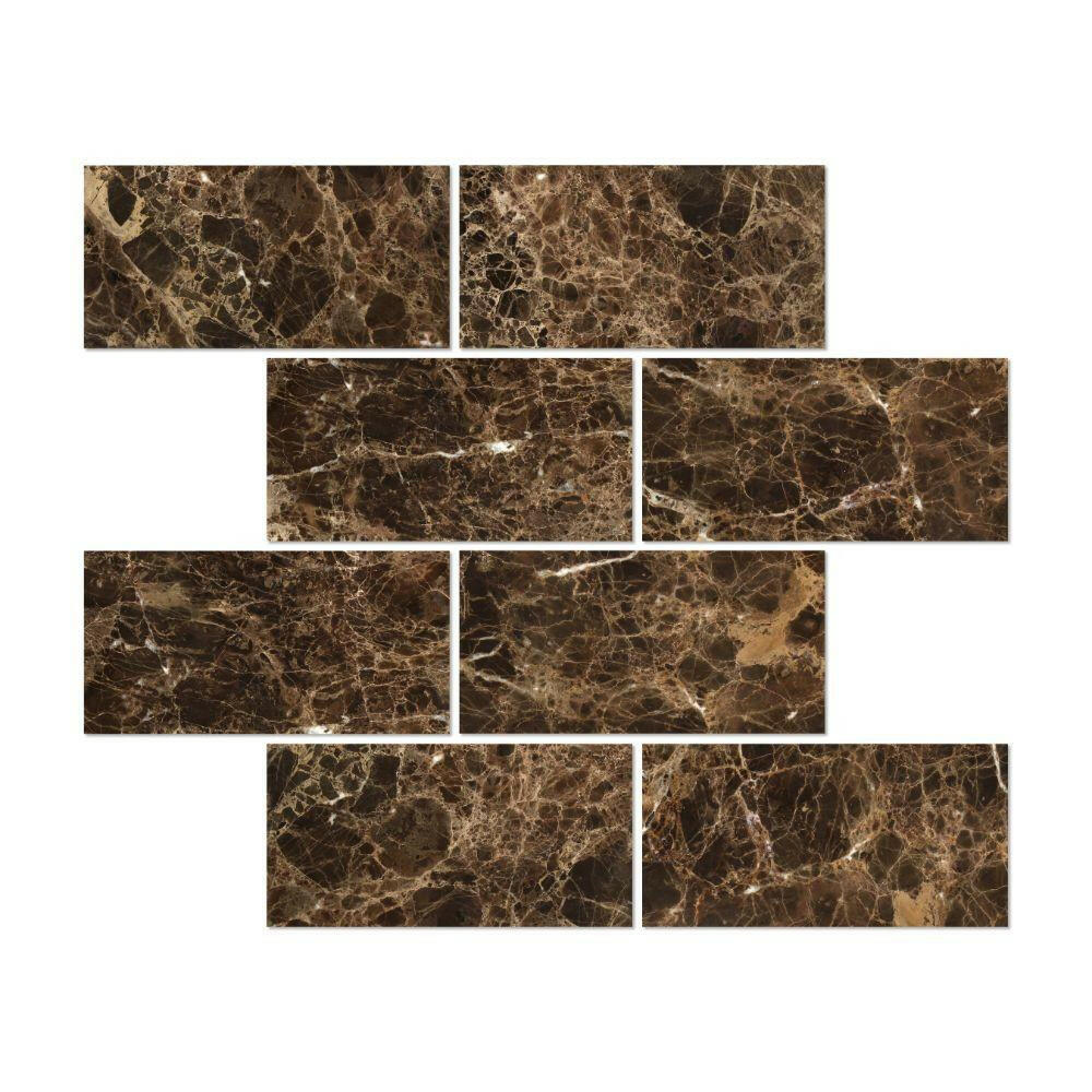 12 X 24 Emperador Dark Marble Polished Field Tile-Marble Tile - Large Formate-American Tile Depot