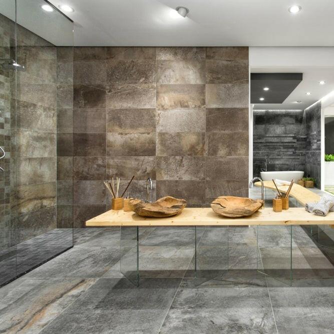 12 X 24 HCL Climb Noce Travertine Look Matte Porcelain Tile-PORCELAIN-Large Format-American Tile Depot