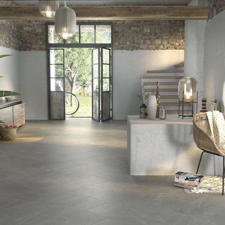 12 X 24 Madison Argent Matte Limestone Look Porcelain Tile-PORCELAIN-Large Format-American Tile Depot