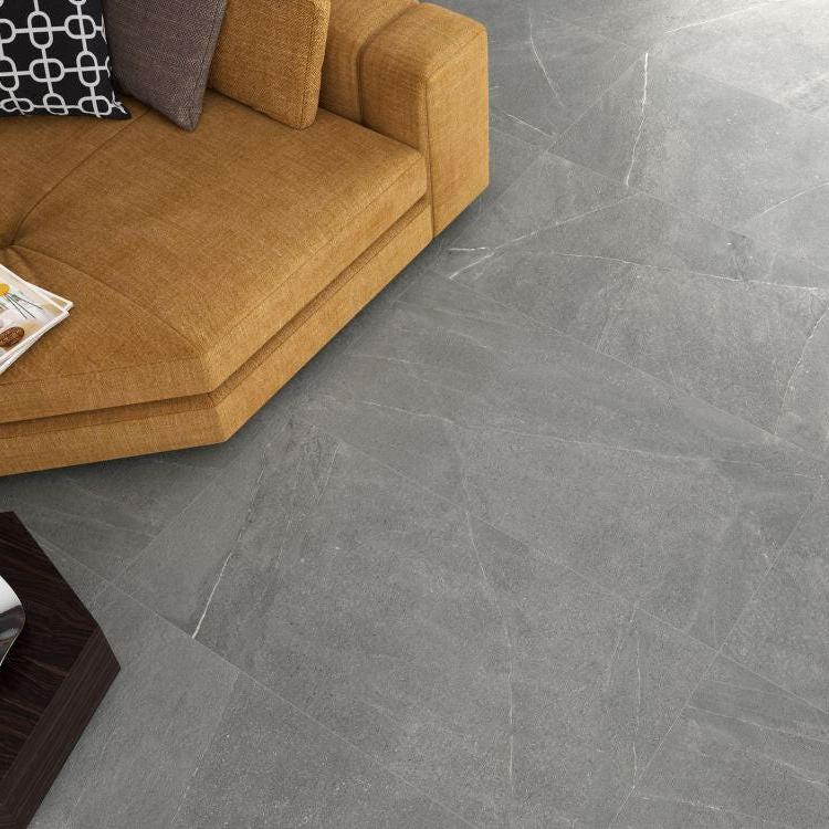 12 X 24 Madison Argent Matte Limestone Look Porcelain Tile-PORCELAIN-Large Format-American Tile Depot