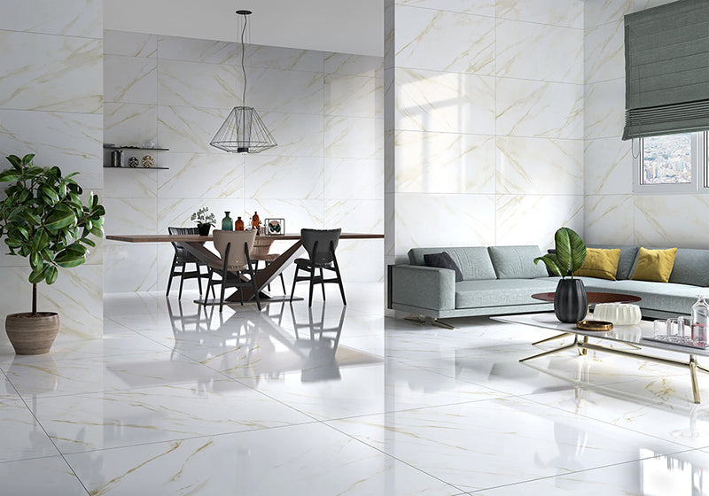 12 X 24 Montblanc Gold Polished Marble Look Porcelain Tile-PORCELAIN-Large Format-American Tile Depot