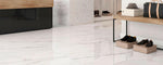 12 X 24 Naples White Polished Marble Look Porcelain Tile-Porcelain Tile Large Formate-American Tile Depot