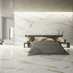 12 X 24 Prestigio Calacatta Soft Matte Marble Look Porcelain Tile-PORCELAIN-Large Format-American Tile Depot