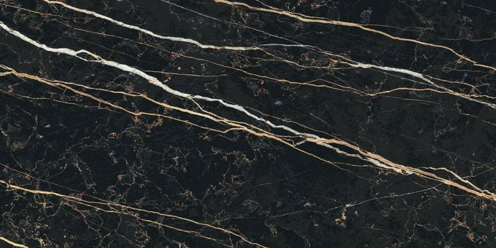 12 X 24 Prexious Thunder Night Glossy Marble Look Porcelain Tile-PORCELAIN-Large Format-American Tile Depot