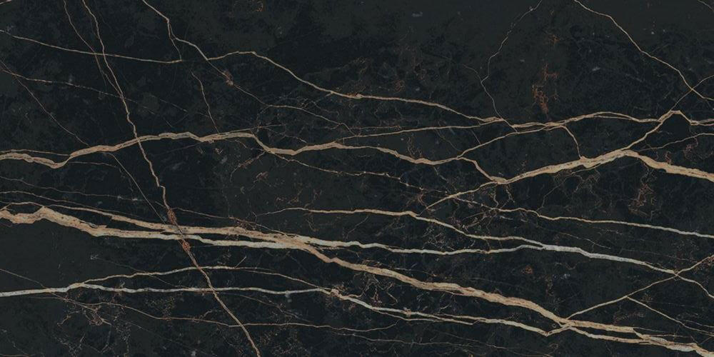 12 X 24 Prexious Thunder Night Glossy Marble Look Porcelain Tile-PORCELAIN-Large Format-American Tile Depot