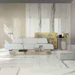 12 X 24 Prexious White Fantasy Matte Marble Look Porcelain Tile-PORCELAIN-Large Format-American Tile Depot