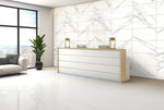 12 X 24 Statuario Spider Polished Marble Look Porcelain Tile-Porcelain Tile Large Formate-American Tile Depot