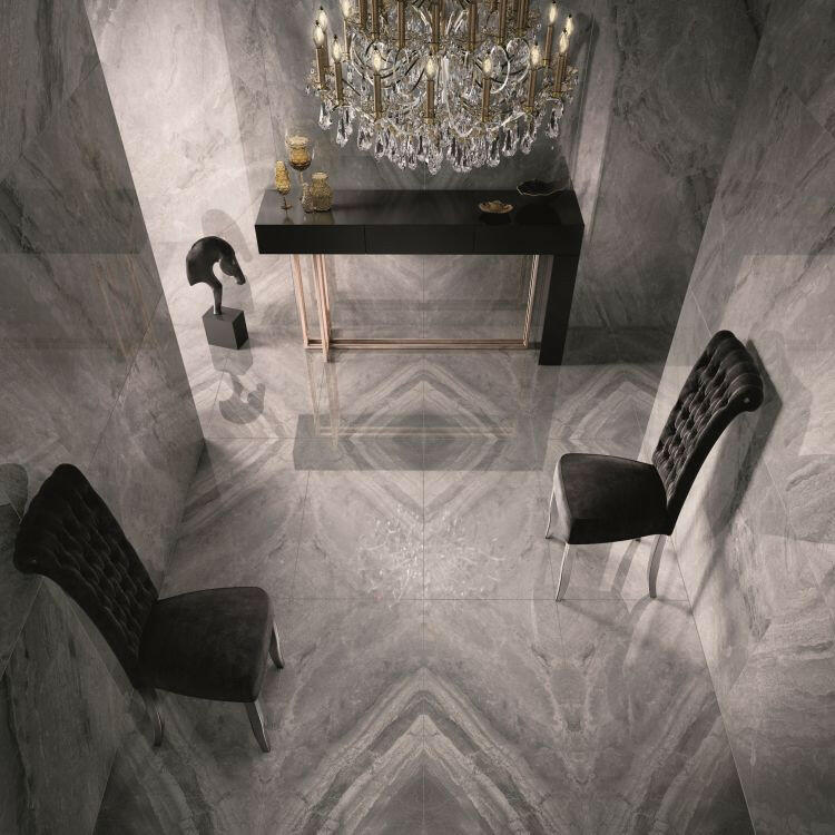 12 X 24 Supreme Silver Levigato Glossy Marble Look Porcelain Tile-PORCELAIN-Large Format-American Tile Depot