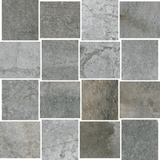 12 X 12 HCL Climb Gray Mosaico Matte Travertine Look Porcelain Tile-Porcelain Mosaic-American Tile Depot