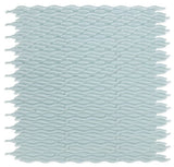 Aqua Turquoise Glossy Wave Glass Mosaic Tile