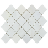 Oriental White / Asian Statuary Marble Polished Lantern Arabesque Mosaic Tile