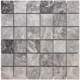 2 X 2 Tundra Gray (Atlantic Gray) Marble Polished Mosaic Tile