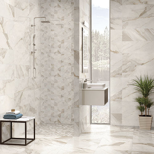 16 X 48 Calacatta Gold Deco Top Matte Marble Look Porcelain Tile-PORCELAIN-Large Format-American Tile Depot