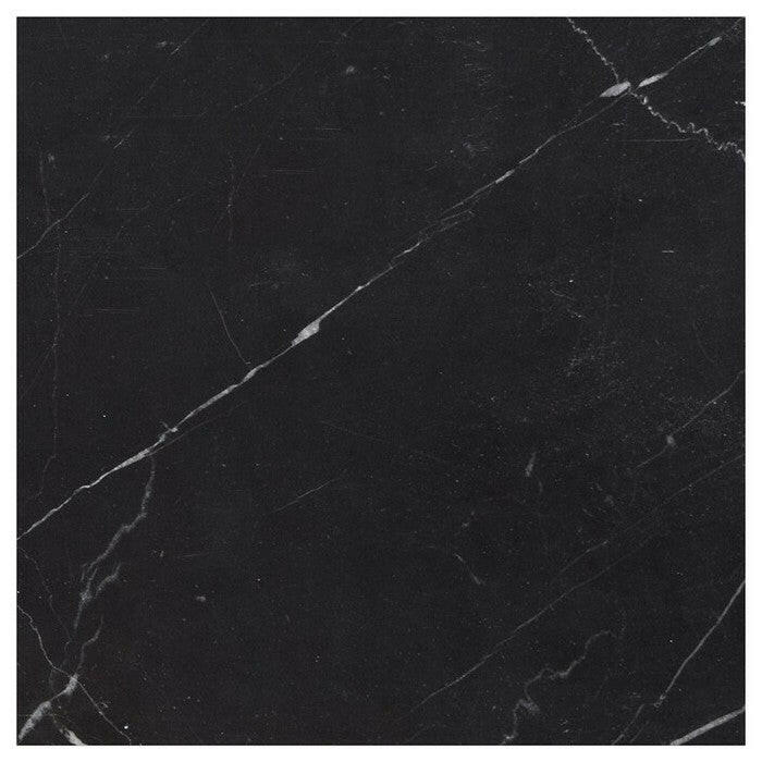 18 X 18 Black Marquina Marble Honed Tile-Marble Tile - Large Formate-American Tile Depot