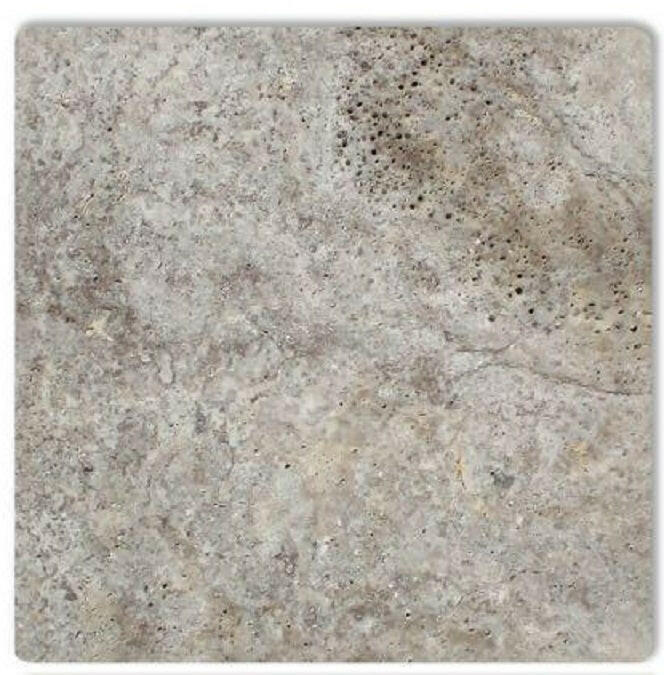 18 x 18 Silver Travertine Tumbled Field Tile-Travertine Tile - Large Formate-American Tile Depot