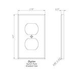 Noce Travertine Single Duplex Switch Wall Plate / Switch Plate / Cover - Honed