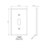 Scabos Travertine Single Toggle Switch Wall Plate / Switch Plate / Cover - Honed