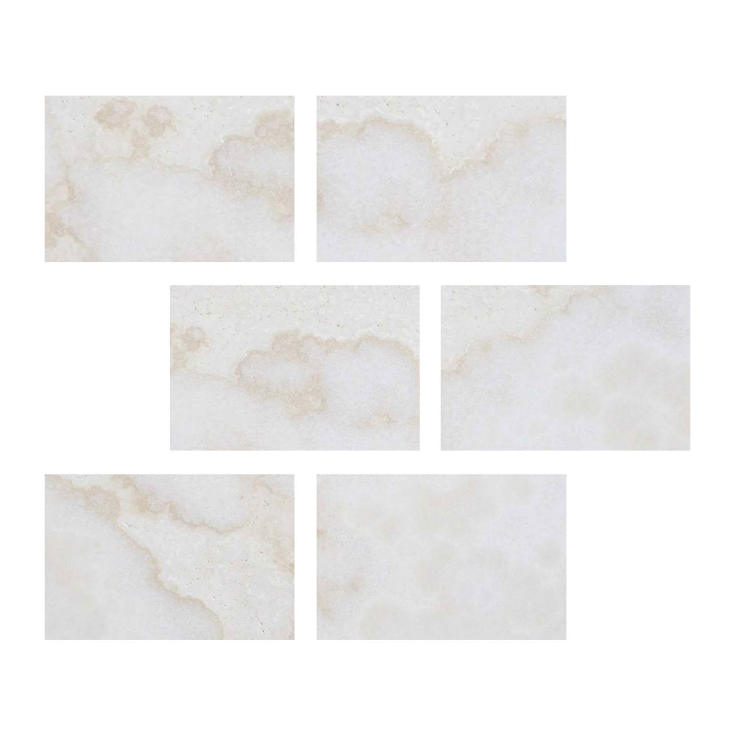 4 X 6 Premium White Onyx CROSS-CUT Polished Field Tile