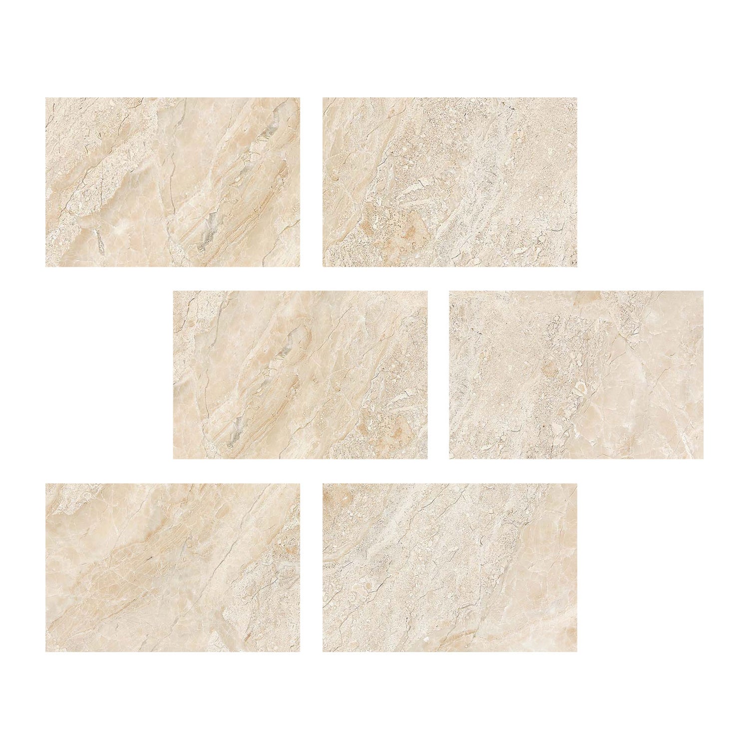 4 X 6 Diano Royal (Queen Beige) Marble Honed Field Tile