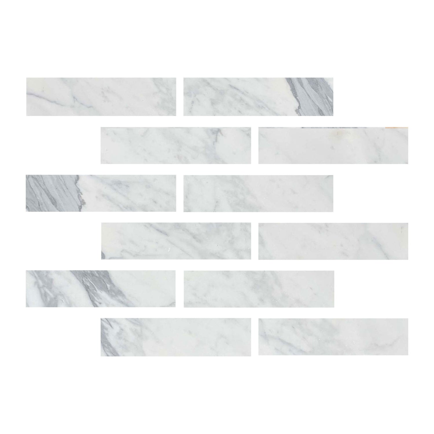 2 X 8 Italian Statuary White Marble Polished Tile