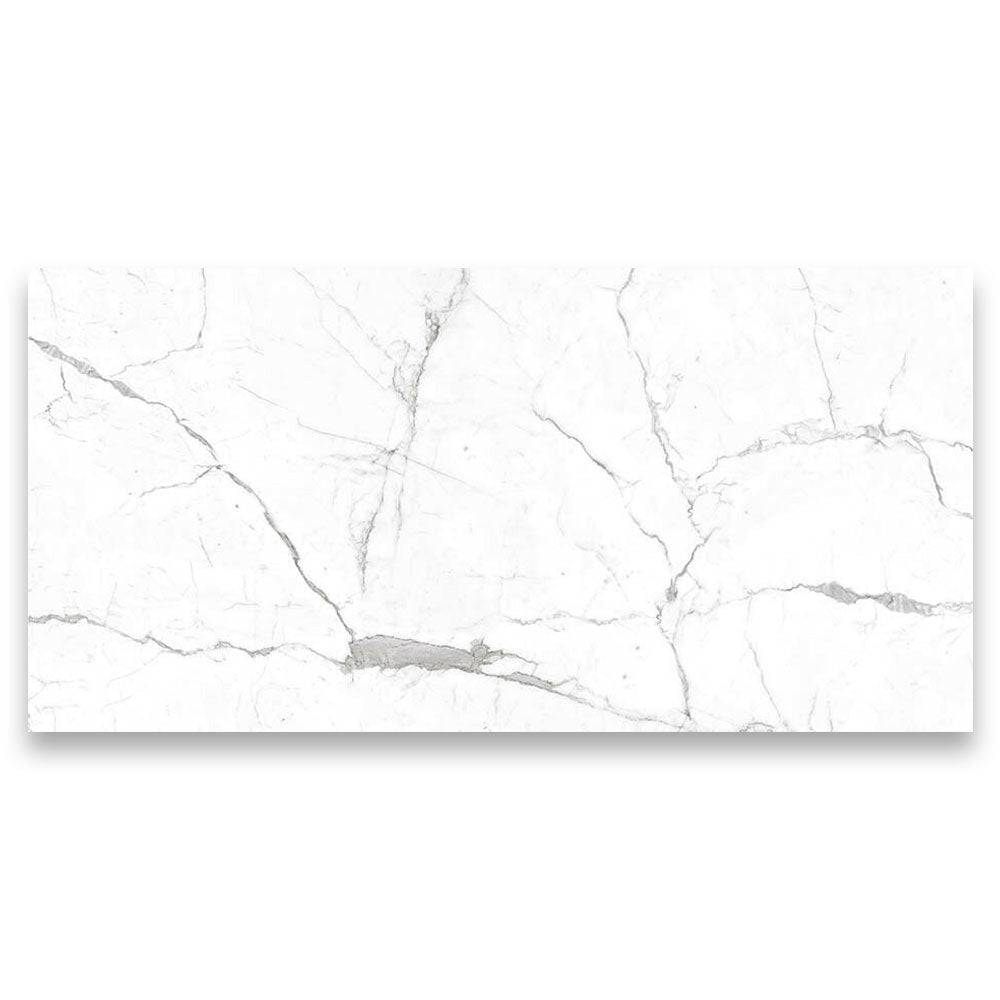 12 X 24 Calacatta Pearl Sugar Effect Marble Look Porcelain Tile