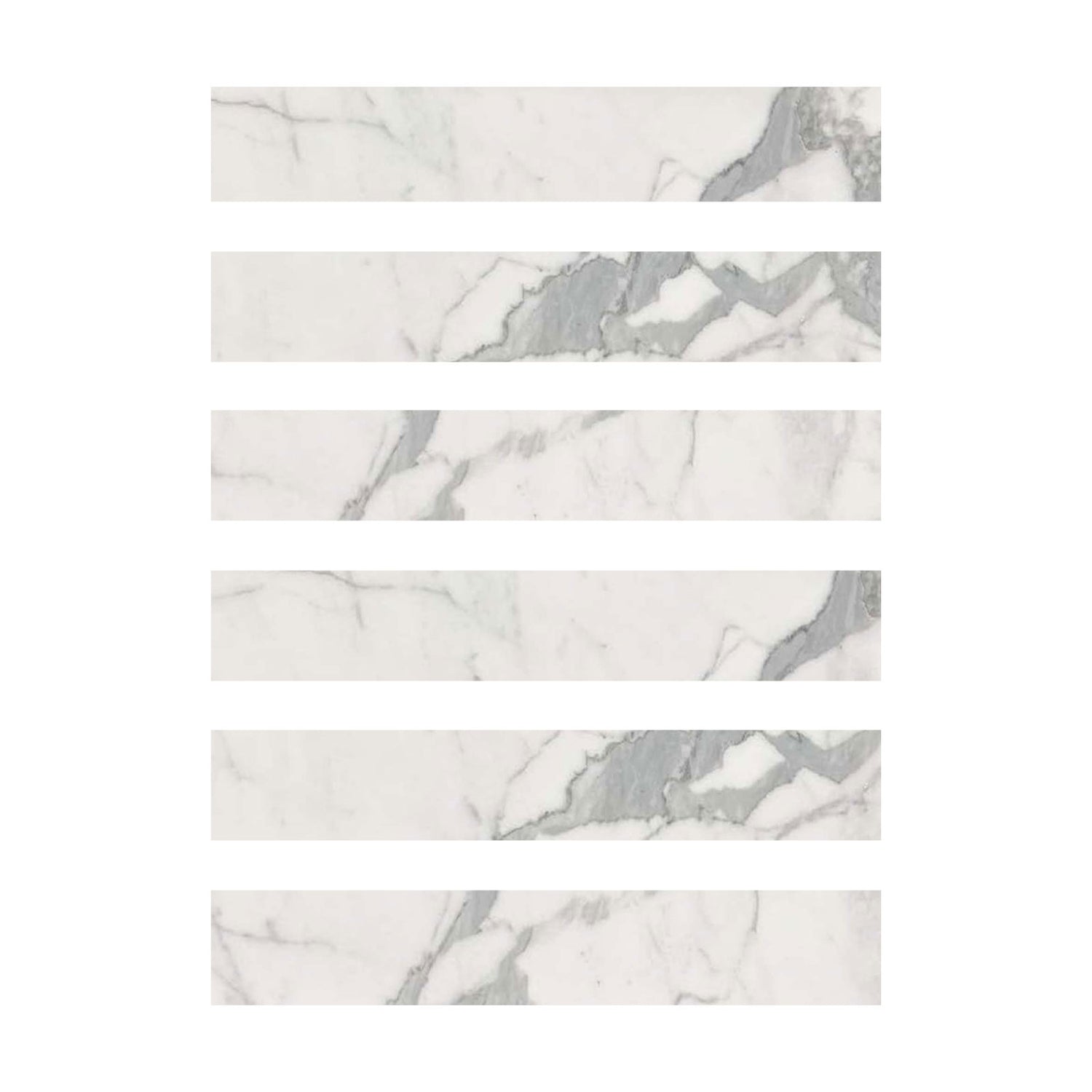 2 X 12 Italian Statuary White Marble Honed Tile