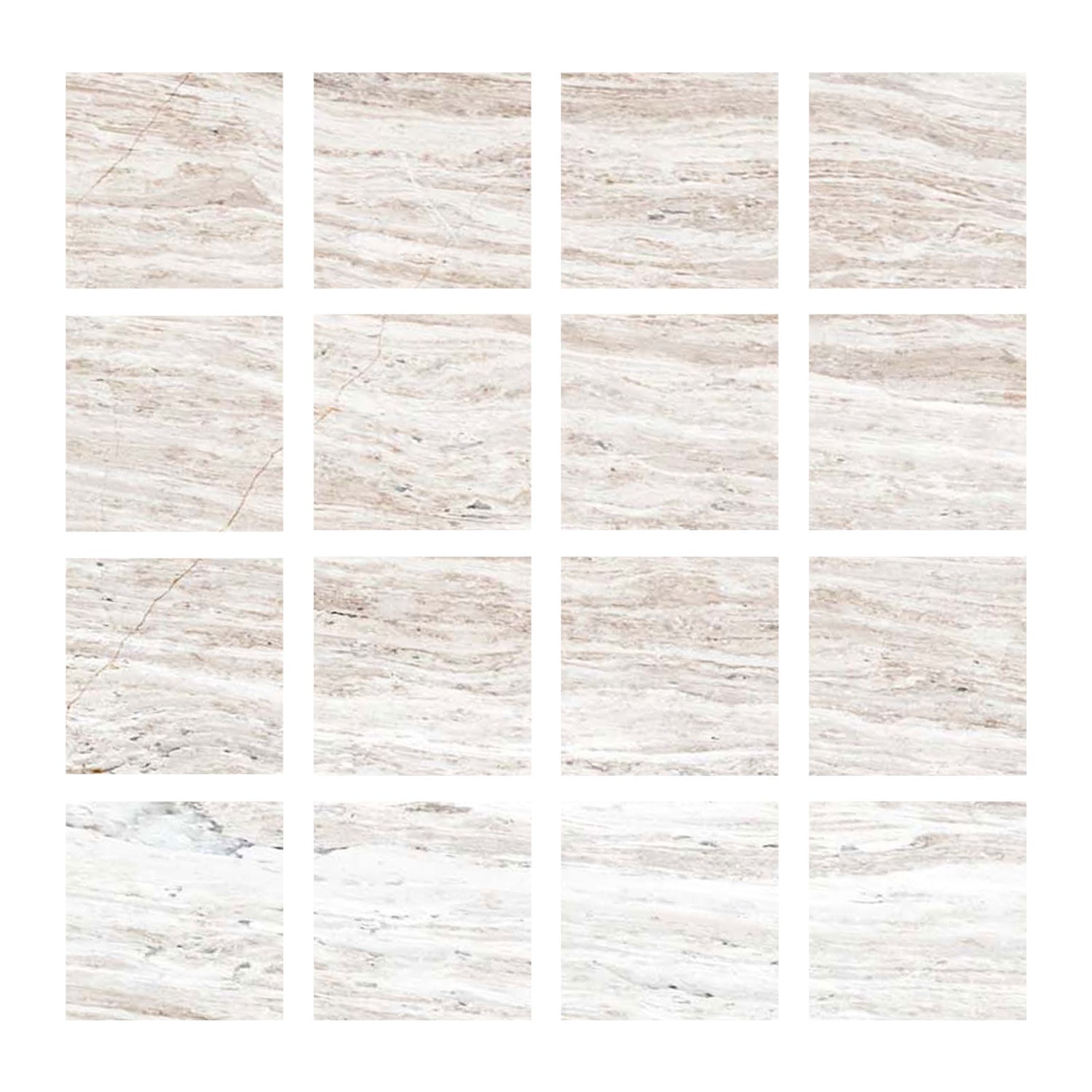 3 X 3 Haisa Light (White Wood / White Oak) Limestone Honed Tile