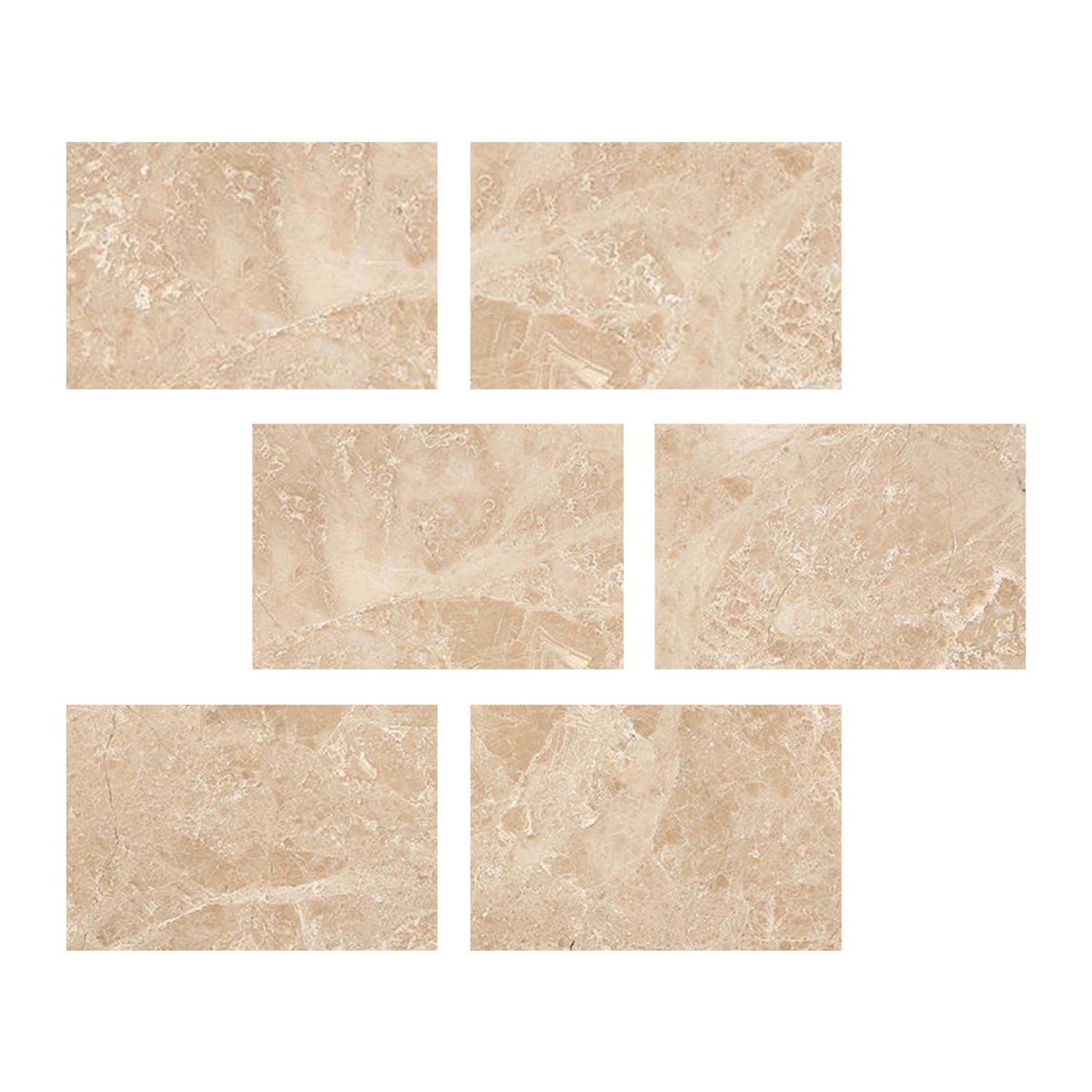 4 X 6 Cappuccino Marble Polished Field Tile