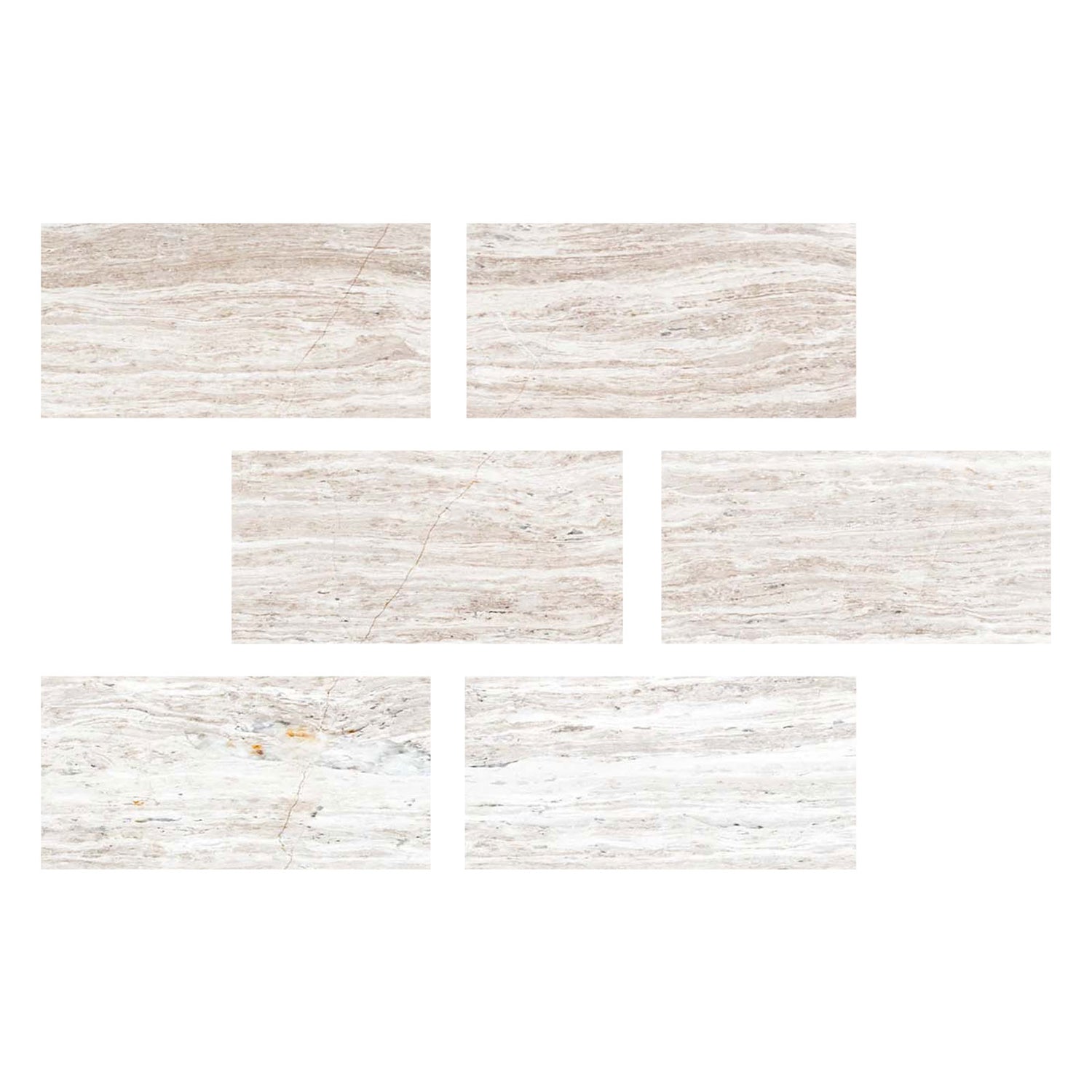 4 X 8 Haisa Light (White Wood / White Oak) Limestone Honed Tile